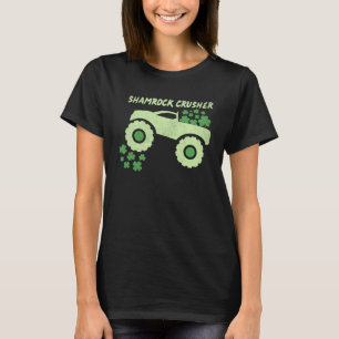 Saint Patricks Day Monster Truck Shamrock Crusher T-shirt