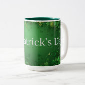 Saint Patrick's Day mug Tweekleurige Koffiemok (Voorkant rechts)