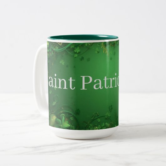 Saint Patrick's Day mug Tweekleurige Koffiemok (Voorkant links)