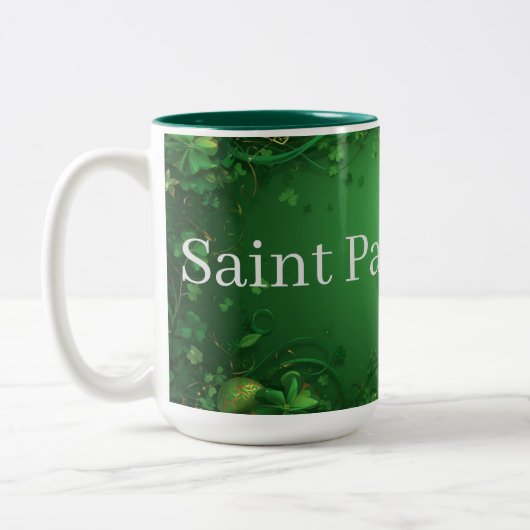 Saint Patrick's Day mug Tweekleurige Koffiemok (Links)