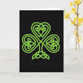 Saint Patrick's Day Notecard~Celtic Shamrock Kaart (Gele Bloem)