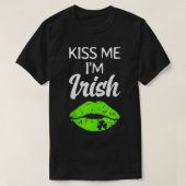 Saint Patricks Day Outfit Vrouwen Mannen Kiss Me I T-shirt (Design voorkant)