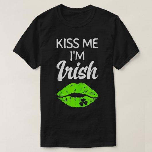 Saint Patricks Day Outfit Vrouwen Mannen Kiss Me I T-shirt (Design voorkant)