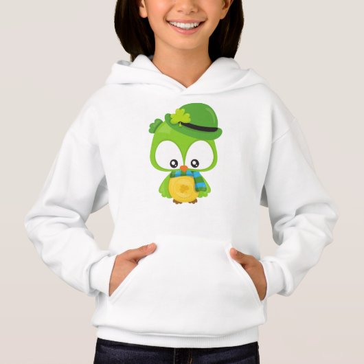 Saint Patrick's Day Owl, Clovers, Leprechaun Pet (Voorkant)