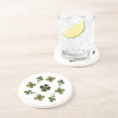 SAINT PATRICK'S DAY PARTY 4 shamrock Zandsteen Onderzetter (Zijkant)