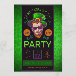 Saint Patrick's Day Party Flyer Kaart