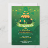 Saint Patrick's Day Party Invitation Flyer Kaart (Voorkant)