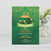 Saint Patrick's Day Party Invitation Flyer Kaart (Staand voorkant)