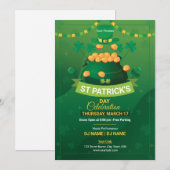 Saint Patrick's Day Party Invitation Flyer Kaart (Voorkant / Achterkant)