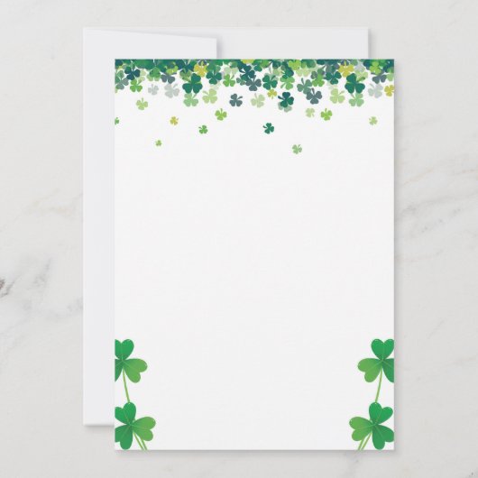 Saint Patricks Day Party Invitation Kaart (Achterkant)