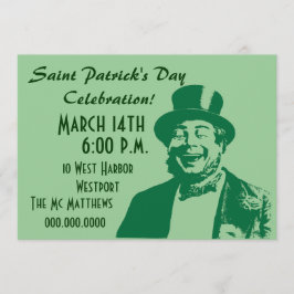 Saint Patrick's Day Party of Irishman Invitation Kaart