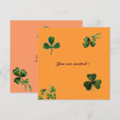 SAINT PATRICK'S DAY PARTY shamrock, oranje, groen Kaart (Voorkant / Achterkant)