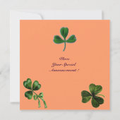 SAINT PATRICK'S DAY PARTY shamrock, oranje, groen Kaart (Achterkant)