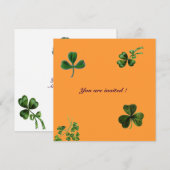 SAINT PATRICK'S DAY PARTY shamrock, oranje, groen Kaart (Voorkant / Achterkant)