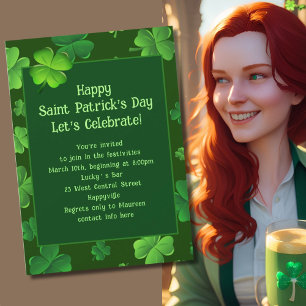 Saint Patricks Day Party Uitnodiging Sjabloon
