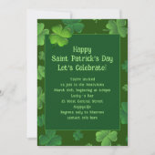 Saint Patricks Day Party Uitnodiging Sjabloon (Voorkant)