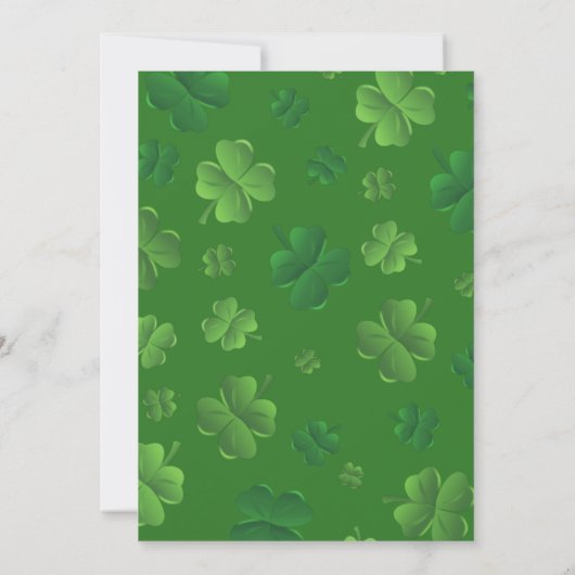 Saint Patricks Day Party Uitnodiging Sjabloon (Achterkant)