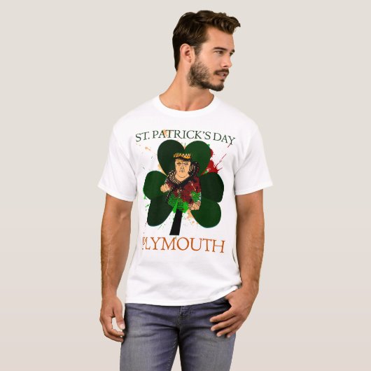 Saint Patrick's Day Plymouth-T-shirt T-shirt (Voorkant volledig)