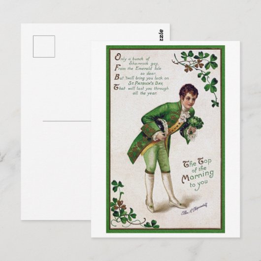 Saint Patrick's Day Poem,  Briefkaart (Voorkant / Achterkant)