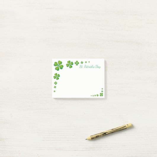 Saint Patrick's Day Post-it-Notes Post-it® Notes (Op bureau)