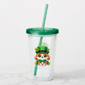 Saint Patricks' Day puppy Acryl Drinkbeker (Achterkant)