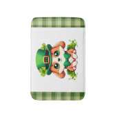 Saint Patricks' Day puppy Badmat (Voorkant Verticaal)