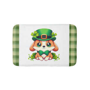 Saint Patricks' Day puppy Badmat