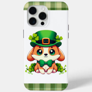 Saint Patricks' Day puppy iPhone 15 Pro Max Hoesje