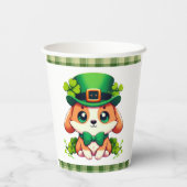 Saint Patricks' Day puppy Papieren Bekers (Achterkant)