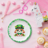 Saint Patricks' Day puppy Papieren Bordje (Feest)