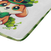 Saint Patricks' Day puppy Snijplank (Hoek)