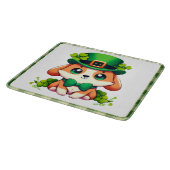 Saint Patricks' Day puppy Snijplank (Hoek)