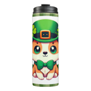Saint Patricks' Day puppy Thermosbeker