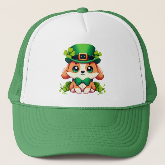 Saint Patricks' Day puppy Trucker Pet (Voorkant)