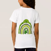 Saint Patricks Day Rainbow Shamrocks Lucky Girl T-shirt (Achterkant)