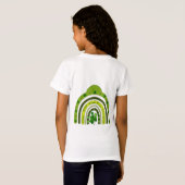 Saint Patricks Day Rainbow Shamrocks Lucky Girl T-shirt (Achterkant volledig)