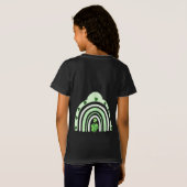 Saint Patricks Day Rainbow Shamrocks Lucky Girl T- T-shirt (Achterkant volledig)