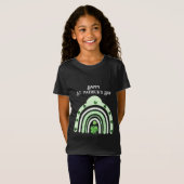 Saint Patricks Day Rainbow Shamrocks Lucky Girl T- T-shirt (Voorkant volledig)