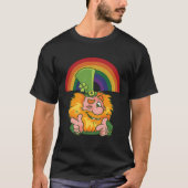 Saint Patrick's Day Regenboog Leprechaun T-shirt (Voorkant)