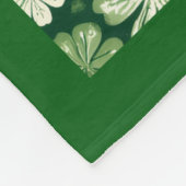 Saint Patricks Day Regenende Shamrocks 4 Leaf Clov Fleece Deken (Hoek)