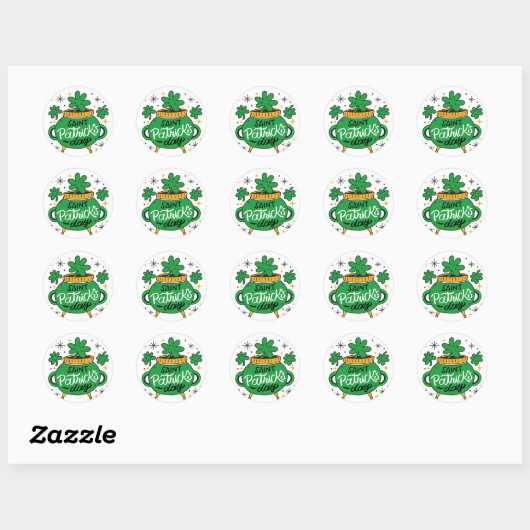 Saint Patrick's Day Ronde Sticker (Vel)