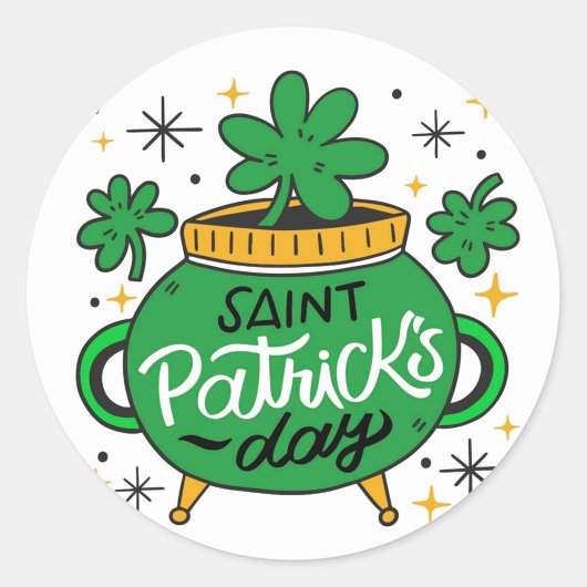 Saint Patrick's Day Ronde Sticker
