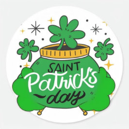 Saint Patrick's Day Ronde Sticker