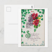 Saint Patrick's Day Roos,  Briefkaart (Voorkant / Achterkant)