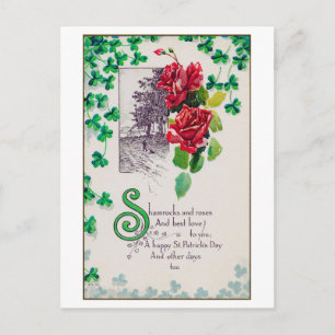 Saint Patrick's Day Roos,  Briefkaart