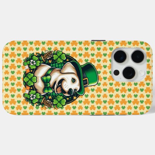 Saint Patrick's Day Schattige Dog Case-Mate iPhone Case (Achterkant (horizontaal))