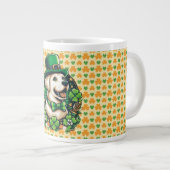 Saint Patrick's Day Schattige Dog Grote Koffiekop (Voorkant rechts)
