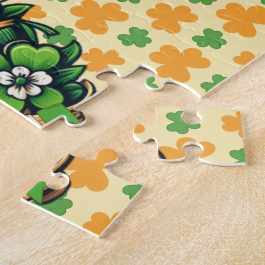 Saint Patrick's Day Schattige Dog Legpuzzel (Zijkant)