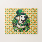 Saint Patrick's Day Schattige Dog Legpuzzel (Horizontaal)