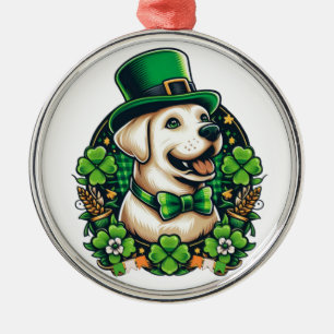 Saint Patrick's Day Schattige Dog Metalen Ornament